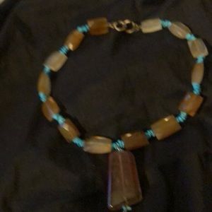 2” Tourmaline pendant 15 -1”Sphalerit turq